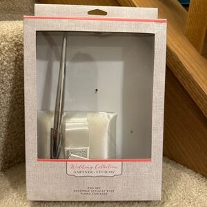 Gartner Studios Silver and White Pen Set/wedding guestbook pen